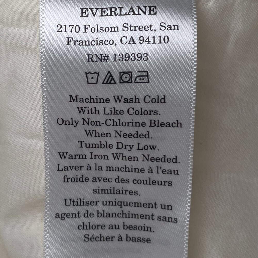 NEW Everlane The Linen V-Neck Midi Dress Womens 2 Bone - Picture 11 of 12